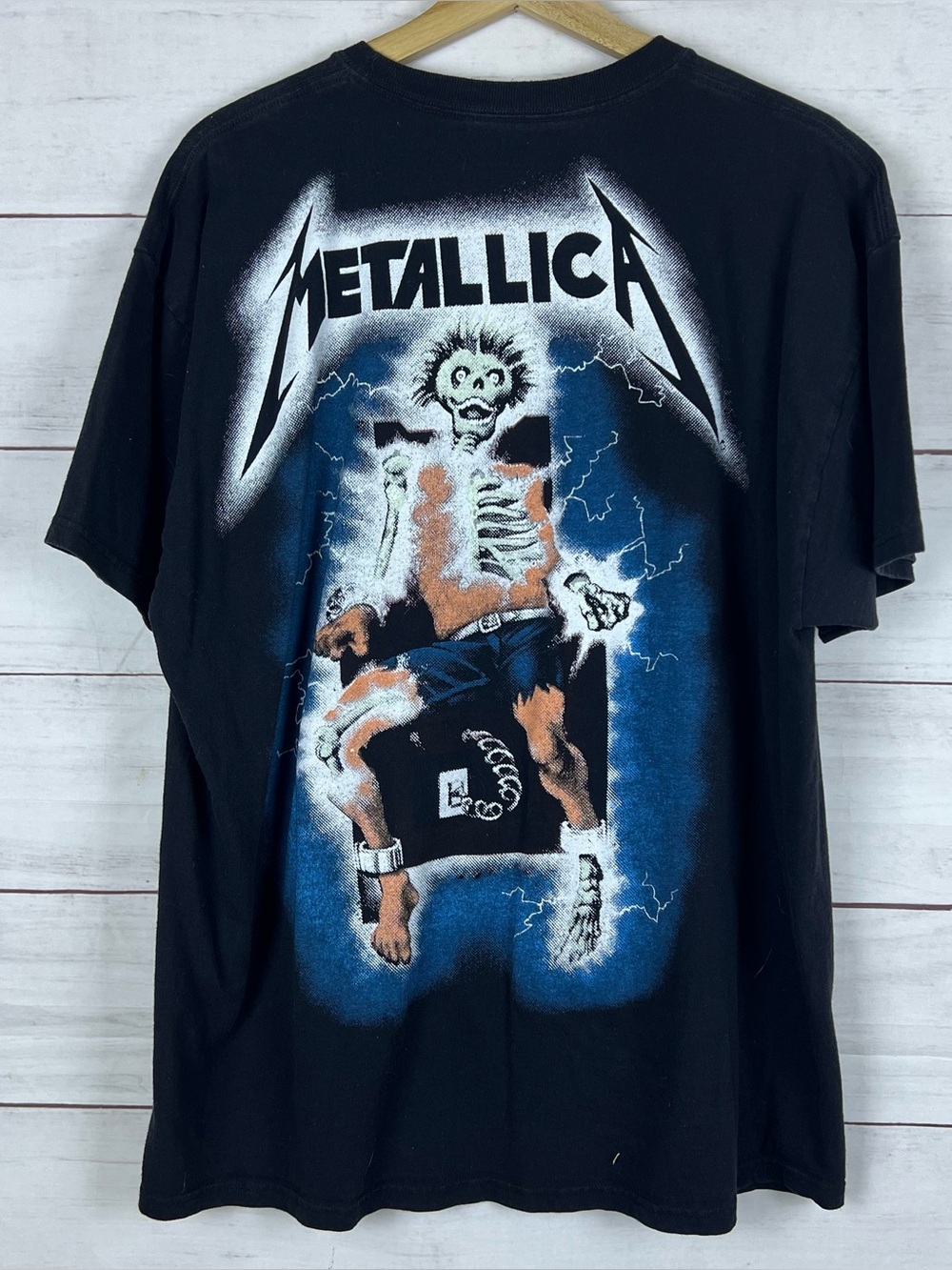 Metallica Ride The Lightning Double-Sided Print 2010 Vintage Reprint Size XL